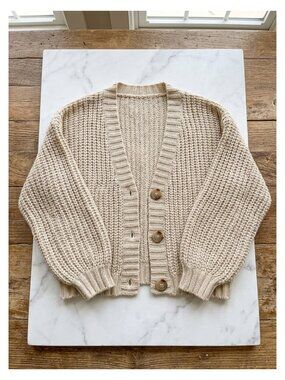 Women's Chunky Knit Open Front Cardigan Sweater Fall